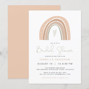 GITA Pastel Rainbow Bridal Shower Invitation