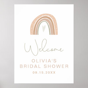 GITA Pastel Rainbow Bridal Shower Welcome Sign