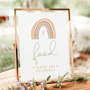 GITA Pastel Rainbow Food Table Sign