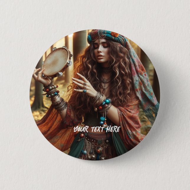 Gitana 6 Cm Round Badge (Front)