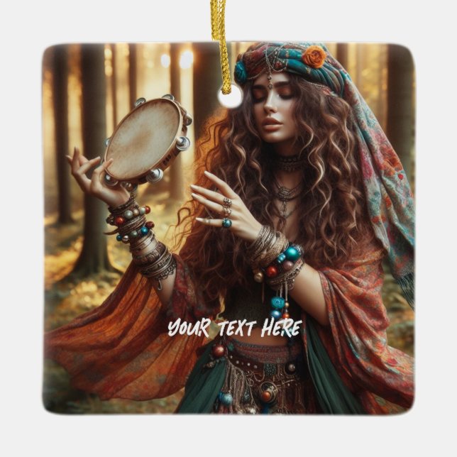 Gitana Ceramic Ornament (Front)