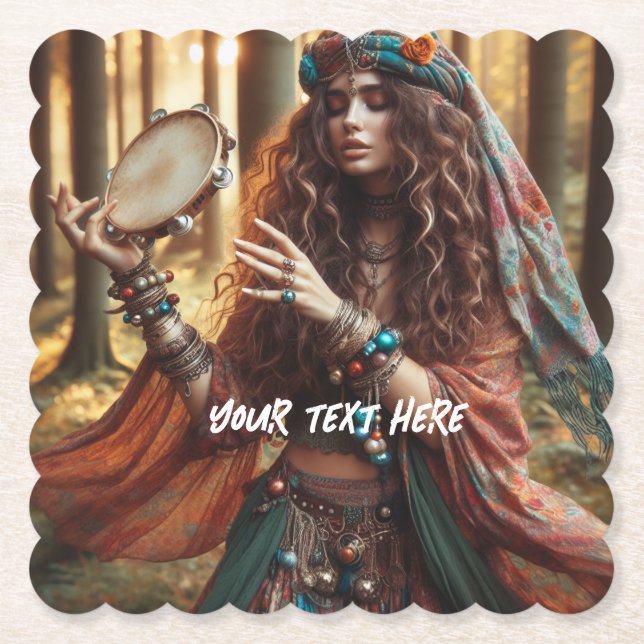 Gitana Paper Coaster (Front)
