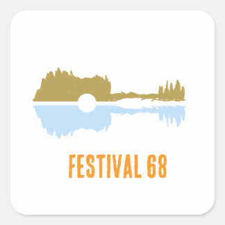 Gitarre pastel square sticker