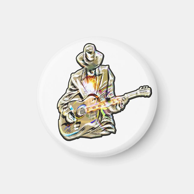 Gitarren Blues Mann - Feel it   Magnet (Front)