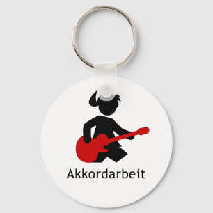Gitarrengöttin "Akkordarbeit"von Emma Shirt Key Ring