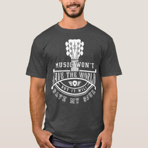 GItarrist Music Save he World Guitar Neck ank op T-Shirt