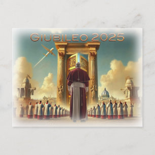 Giubileo 2025 Vaticano, souvenir viaggio, regalo. Postcard