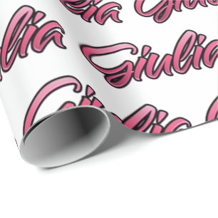 Giulia faded pink personalized gift paper