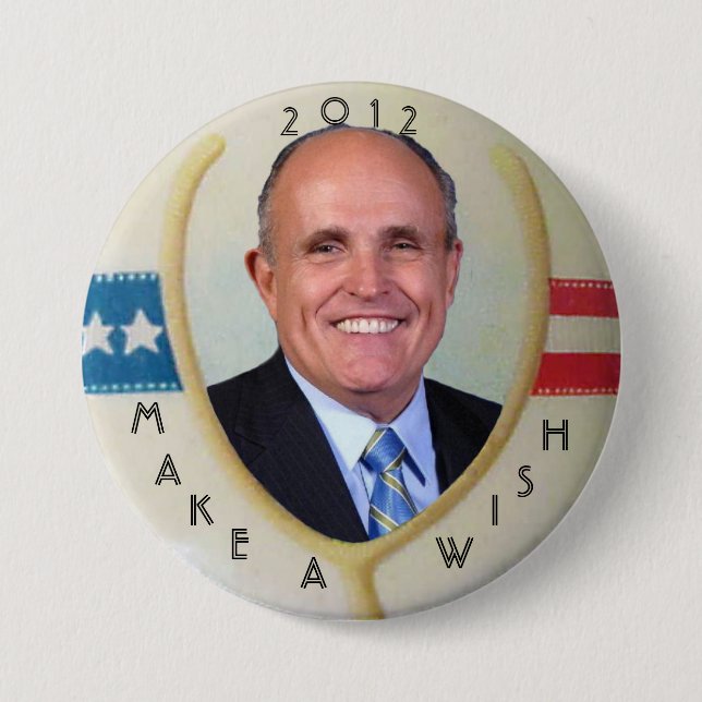 Giuliani 2012 Wishbone button (Front)