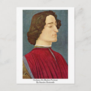 Giuliano De Medici Portrait By Sandro Botticelli Postcard