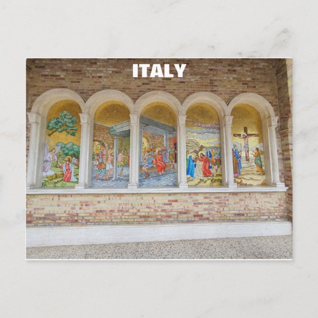 Giulianova Italy Italian Mosaic Travel Photo Postcard (Front)