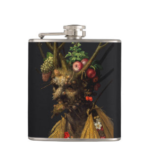Giuseppe Arcimboldo - Four Seasons in One Head Hip Flask
