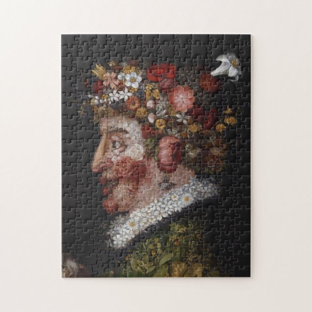 Giuseppe Arcimboldo Puzzle - Flowers on Black (Vertical)