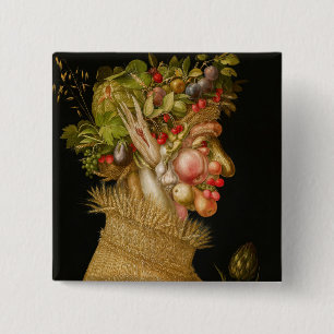 Giuseppe Arcimboldo - Summer 15 Cm Square Badge