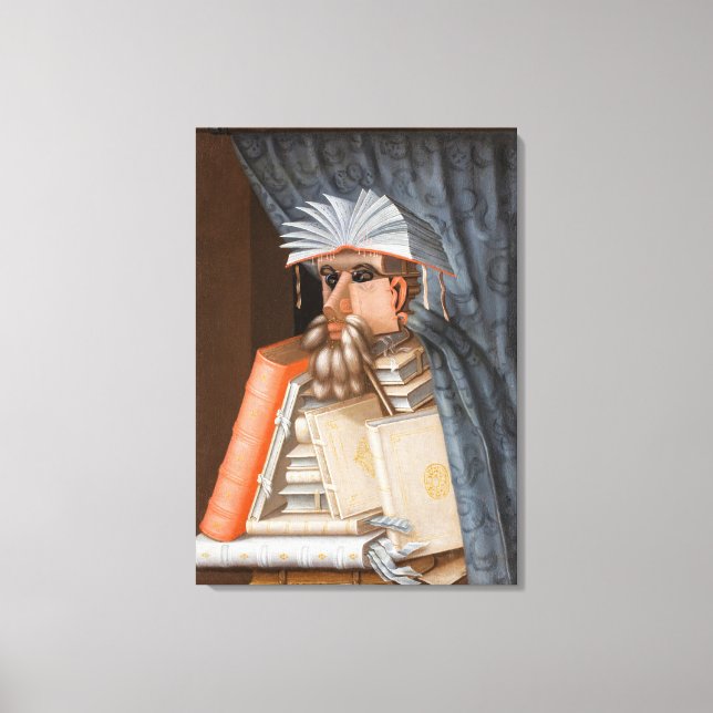 Giuseppe Arcimboldo - The Librarian Canvas Print (Front)