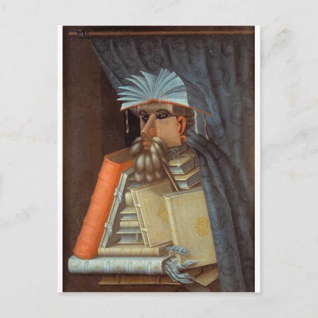 Giuseppe Arcimboldo - The Librarian Postcard (Front)