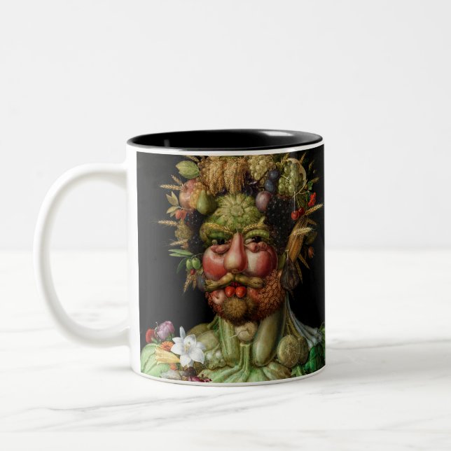 Giuseppe Arcimboldo - Vertumnus Two-Tone Coffee Mug (Left)
