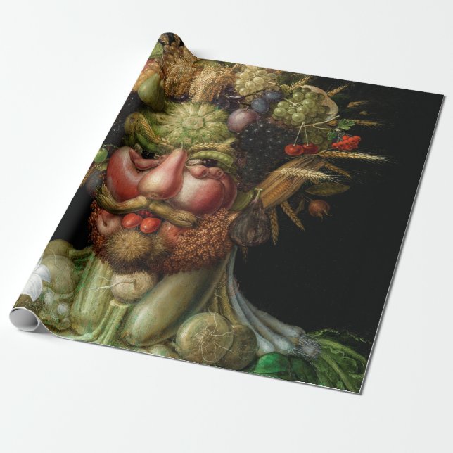 Giuseppe Arcimboldo - Vertumnus Wrapping Paper (Unrolled)