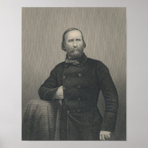 Giuseppe Garibaldi, engraved by D.J Pound Poster