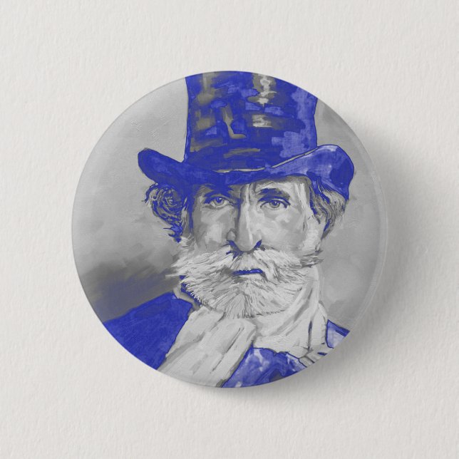 Giuseppe Verdi 6 Cm Round Badge (Front)