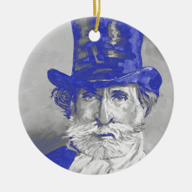 Giuseppe Verdi Ceramic Tree Decoration (Front)
