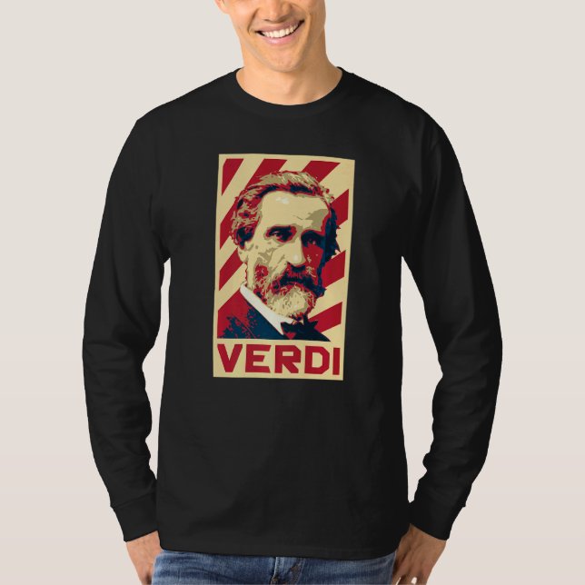 Giuseppe Verdi Classical Music Composer Retro T-Shirt (Front)
