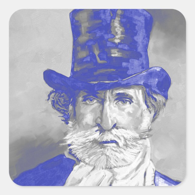 Giuseppe Verdi Square Sticker (Front)
