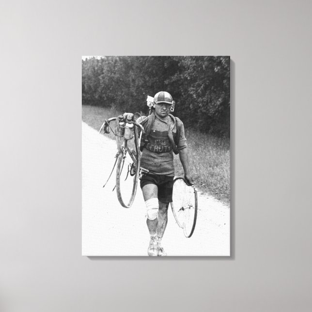 Giusto Cerutti Tour de France 1928 After The Wreck Canvas Print (Front)
