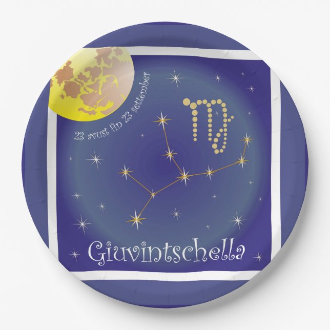 Giuvintschella 23 avust fin 23 settember / Teller Paper Plate (Front)