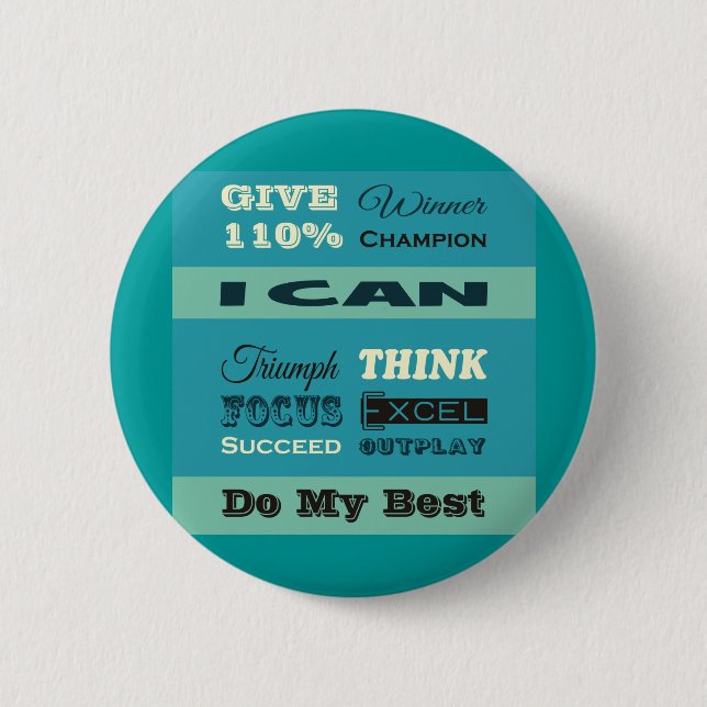 Give 110% Inspirational Motivational 6 Cm Round Badge (Front)