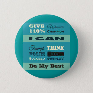 Give 110% Inspirational Motivational 6 Cm Round Badge