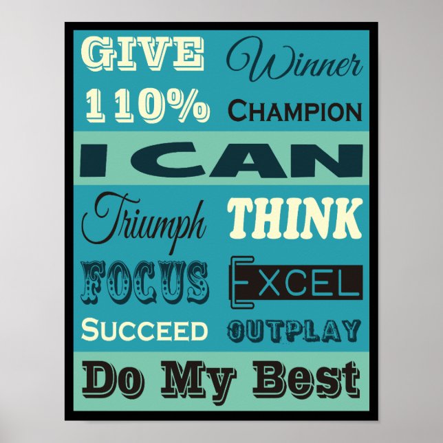 Give 110% Inspirational Motivational Poster (Front)