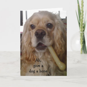 GIVE A DOG A BONE/HAVE A HAPPY BIRTHDAY CARD