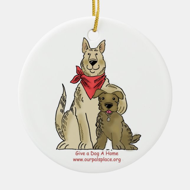 Give A Dog A Home Ornament (Front)