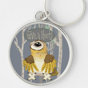 Give a Hoot! Barn Owl Key Ring