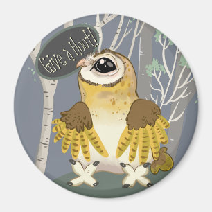 Give a Hoot! Barn Owl Magnet