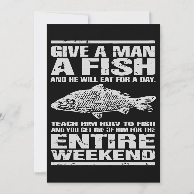 Give A Man A Fish Funny Carp Fishing Angling Gift (Front)