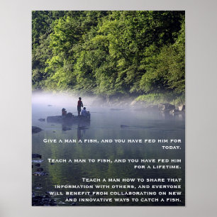 Give a man a fish poster