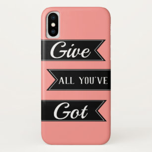 Give All You've Got Quote Black Flags & Pink Case-Mate iPhone Case