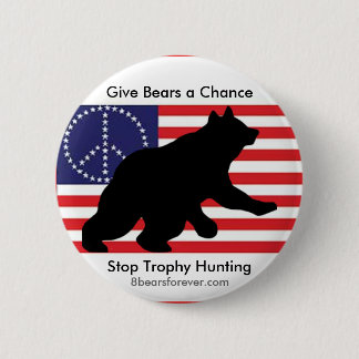Give bears a chance! 6 cm round badge