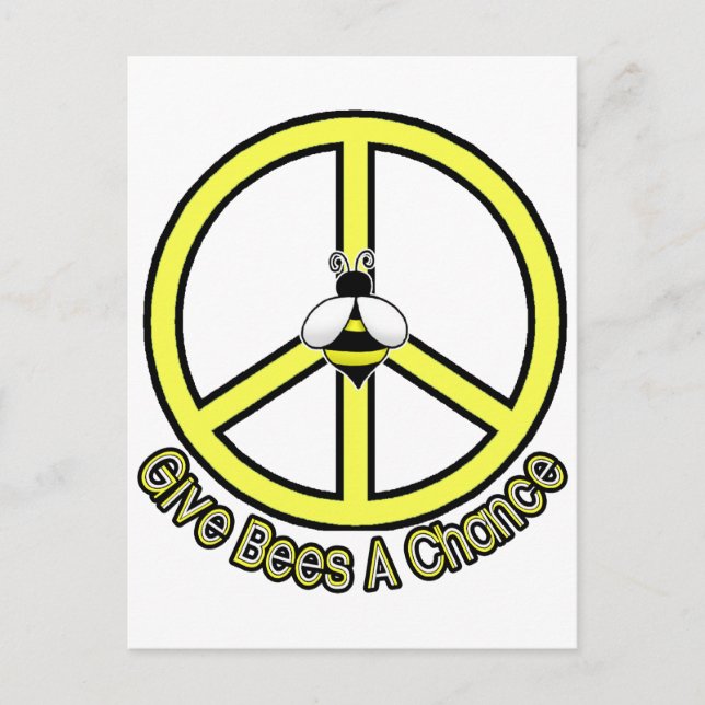 give bees a chance postcard (Front)