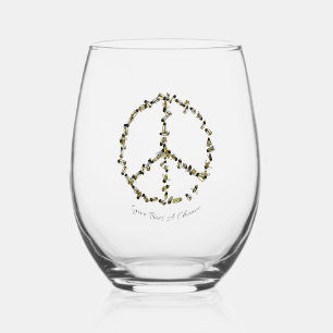 Give Bees A Chance Stemless Wine Glass