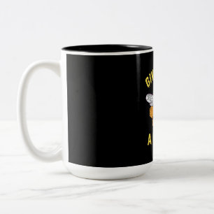 Give Bees A Chance Two-Tone Coffee Mug