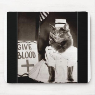 give blood cat mouse mat