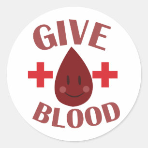 Give Blood Classic Round Sticker
