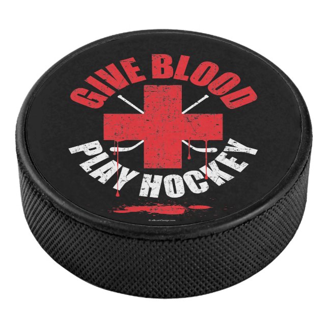 Give Blood Play Hockey Puck (3/4)