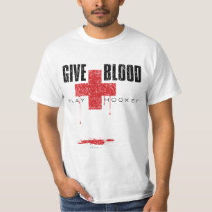 Give Blood Play Hockey v2 T-Shirt