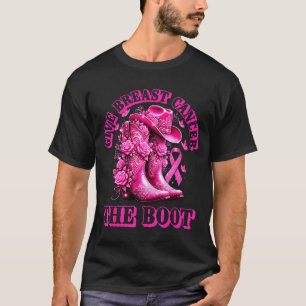 Give Breast Cancer The Boot Cowgirl Nk Ribbon West T-Shirt