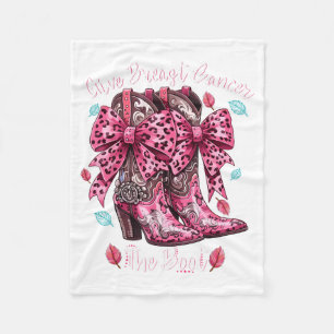 Give Breast Cancer The Boot Nk Cowgirl Western Tee Fleece Blanket