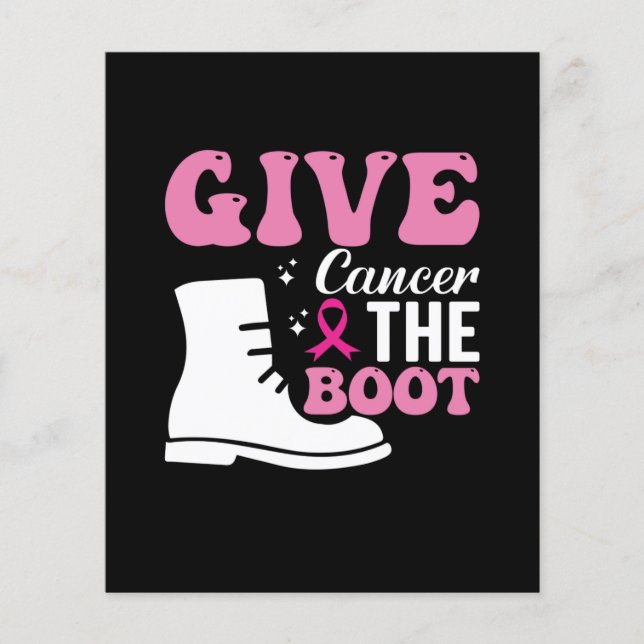 give cancer the boot breast cancer awareness (Front)